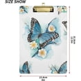 thumbnail image 3 of FMSHPON Blue Butterfly Blossom Clipboard Hardboard Wood Nursing Clip Board and Pull for Standard A4 Letter 13x9 inches, 3 of 7