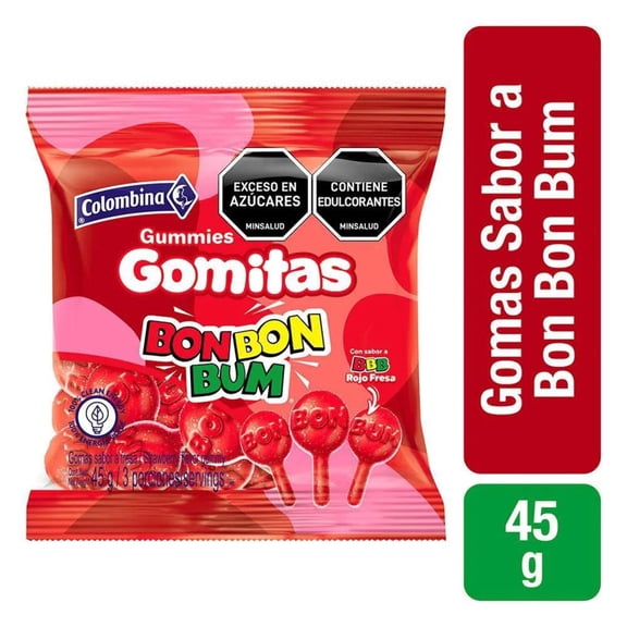 Gomas Bon Bon Bum Fresa – 45g (1.59 oz) – Strawberry-Flavored Chewy Gummies – Imported from Colombia