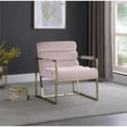 thumbnail image 2 of Meridian Furniture Zayne Pink Velvet Accent Chair with Gold Iron Frame, 2 of 5
