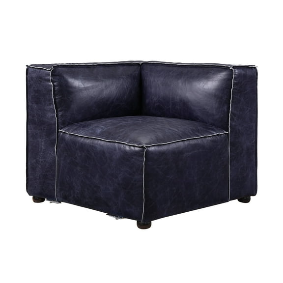 ACME Birdie Top Grain Leather Upholstery Modular Wedge in Vintage Blue