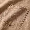 thumbnail image 5 of ZXLBBD Mens T Shirts Henley V Neck Short Sleeve Workout Shirts Solid Color Slim Fit Lightweight Athletic T-Shirts for Man Outdoor,Brown,M, 5 of 7