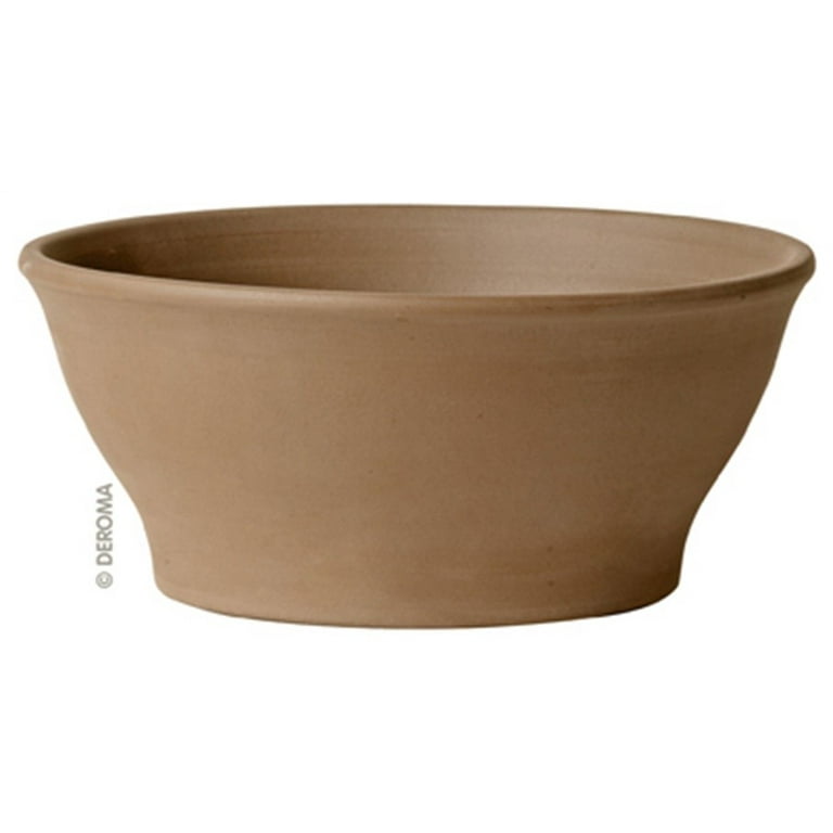 Deroma 12.6 in. W X 12.6 in. D Clay Low Bowl Bowl Planter Terracotta