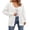 Off White, variant on QUALFORT Cardigan Sweaters for Women, 100% Cotton V Neck Cardigan, Button Front Knit Sweater with Pockets, Long Sleeve Relaxed Fit, Black L