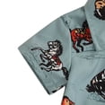 thumbnail image 6 of larppty Newborn Infant Western Baby Boy Clothes Cowboy Button Down Dress Shirt Bubble Romper Bodysuit Country Style Outfit（Blue， 3-6 Months）, 6 of 6