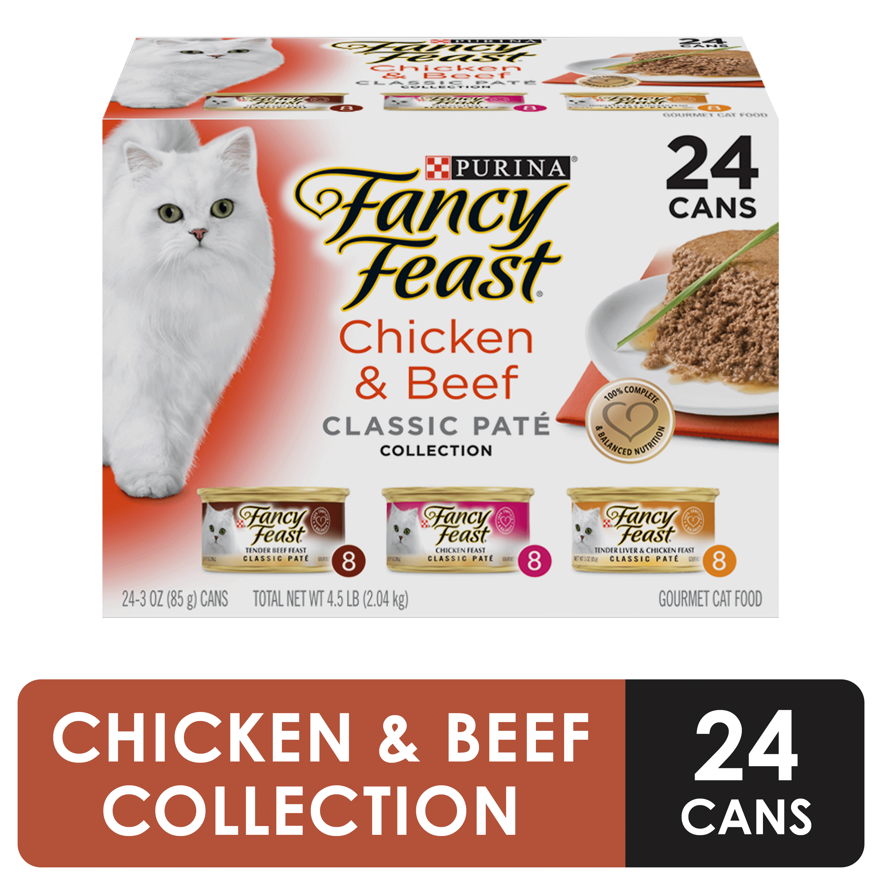 (24 Pack) Fancy Feast Pate Wet Cat Food Variety Pack, Classic