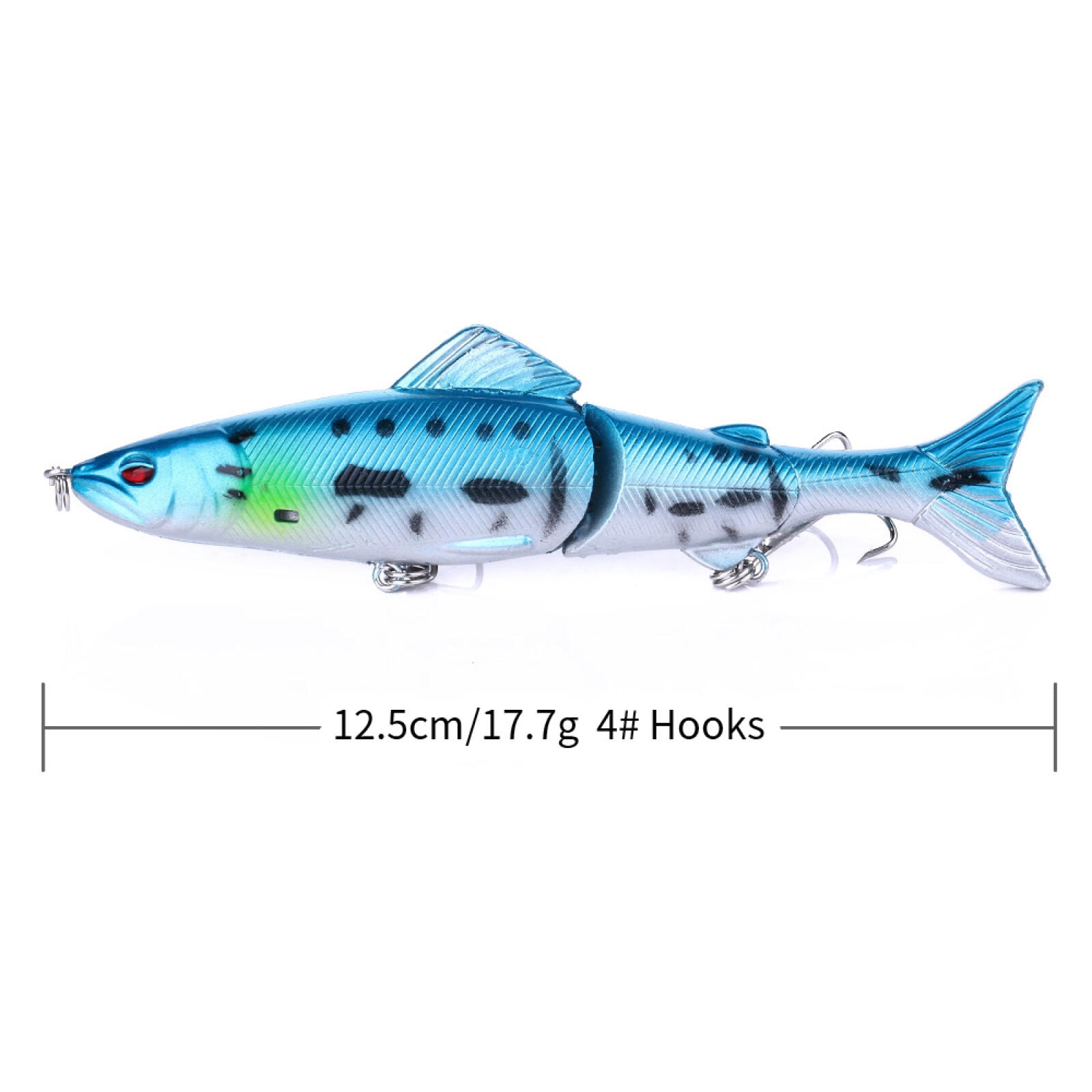 HENGJIA Fishing Lures 8pcs Multi Jointed Fish Fishing Kits Slow Sinking Lifelike Swimbait Freshwater and Saltwater for Trout Bass Lures, 4.92"/0.62oz