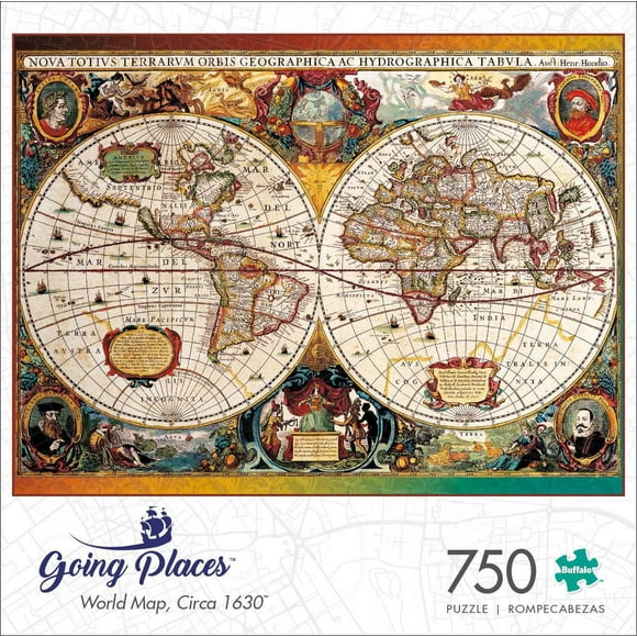 Buffalo Games Going Places World Map, Circa 1630, 750 Piece Jigsaw Puzzle