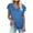 Blue womens tops summer, variant on USSUMA Womens Tops Dressy Casual Summer Women's Short Sleeve Casual Tops Petal Sleeve V Neck T-Shirts Basic Summer Tee Top Loose Fit Tunic