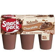 Snack Pack Chocolate Naturals Pudding Cups, 6 Count