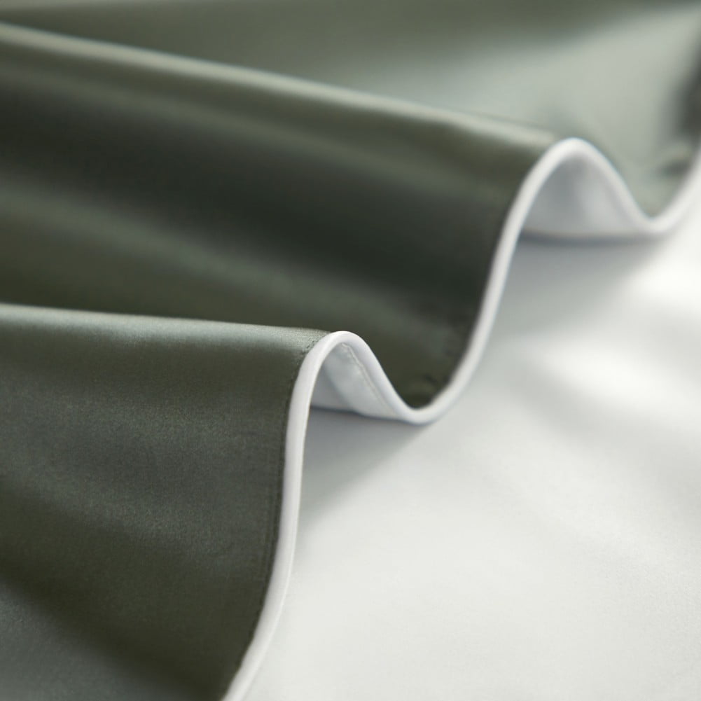 Silk Pillowcase, 100% Pure Mulberry Silk 19 Momme Pillow Cases Cover for Hair and Skin (Queen Size*2 Piece, Olive Green)