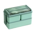 thumbnail image 1 of Caja Bento Jadeshay Verde Doble Capa, 1 of 8