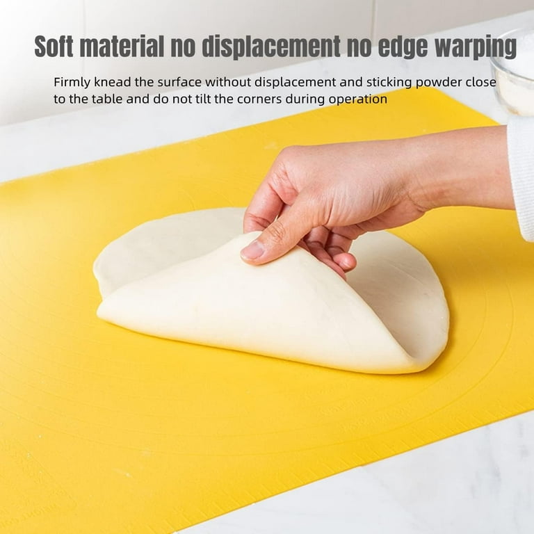 Extra Large Silicone Baking Mat Extra Large Kitchen Silicone Pad  Multifunctional Non Slip Non Stick Silicone Pastry Mats Can Be Rolled up  Large Rolling Pad with Scale Size Reusable (1PC-Pink) 