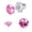 Pink, variant on Moissanite Stud Earrings for Women |Round Cut D Color VVS1 Clarity ,F136 Implant Grade Titanium Earrings Stud,Hypoallergenic Earrings,Earrings for Men and Women,Everyday Studs