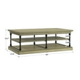 thumbnail image 5 of Weston Home Cabana Rectangular Storage Shelf Coffee Table, Ivory White, 5 of 6