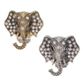 thumbnail image 4 of KAKOWELY 2PCS Rhinestone Car Fragrance Essential Oil Diffuser Elephant Pattern Air Vent Clip Car Aromatherapy Diffuser Car Interior Decoration (Golden Grey, Random Color Clip),1.38"X1.38"X0.98", 4 of 5