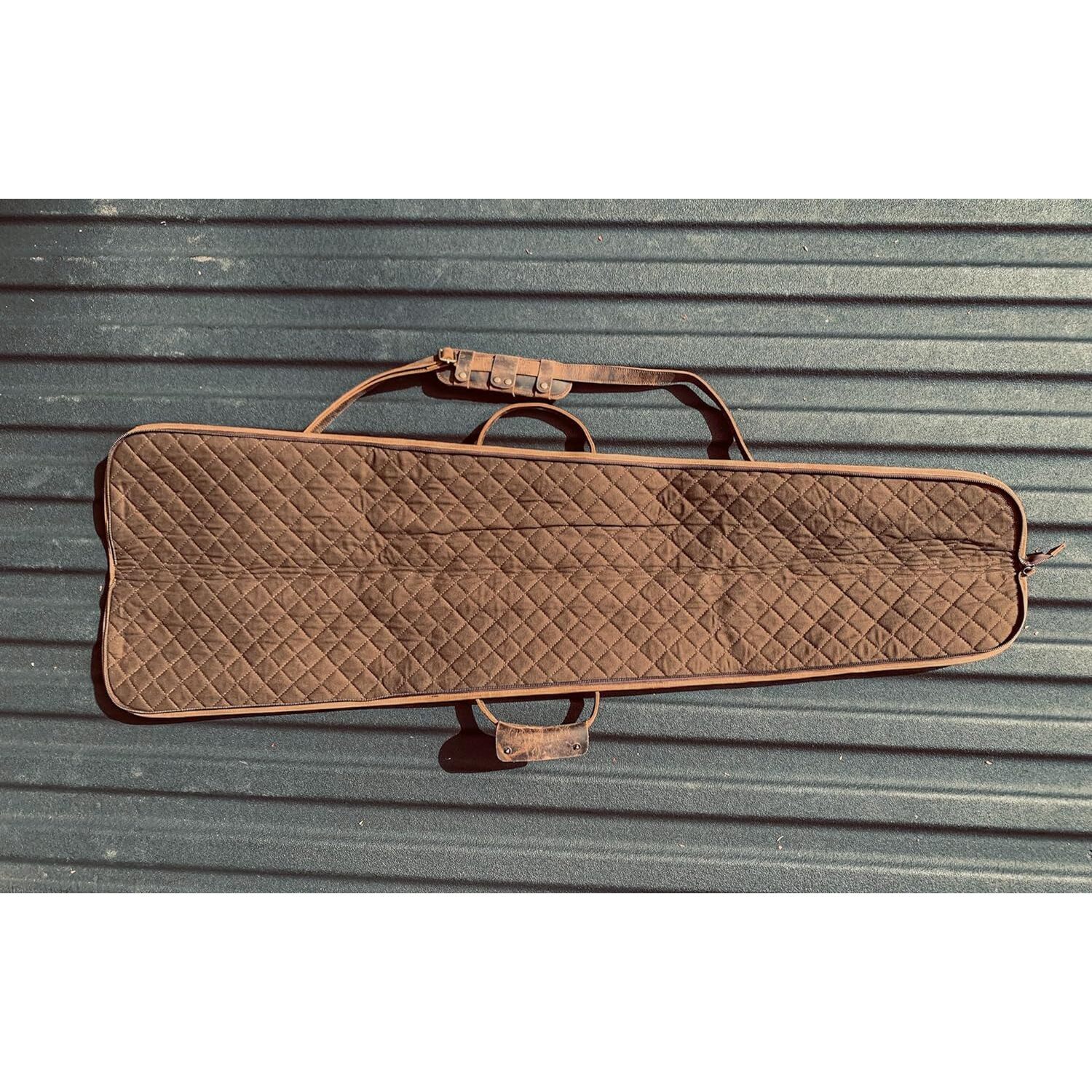 Shotgun Case for Travel & Storage - Buffalo Leather & Canvas Gun Bag