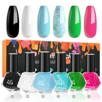 FSTDelivery Nail Stuff for Beginners, 1 Set Double-ended Gel Brush Pen With 6 Different Sponge Heads Nail Art Tool, DIY Nails at Home, Nail Supplies, Christmas Birthday Gifts for Women