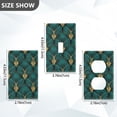 thumbnail image 7 of Yayeee Blank Wall Plate Cover 1-Gang 4.5"x2.7" Home Unused Decorative Outlet, Green Abstract Pattern, 7 of 7