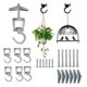 thumbnail image 3 of Ceiling Hooks for Hanging Plants 6 PCS ,Metal Plant Hooks, 3 of 5