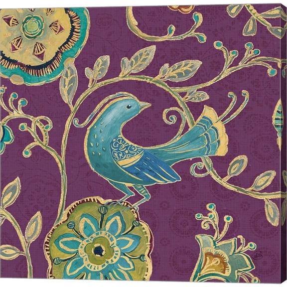 Metaverse Daphne Brissonnet 'Bohemian Wings IX Aubergine' Canvas Art