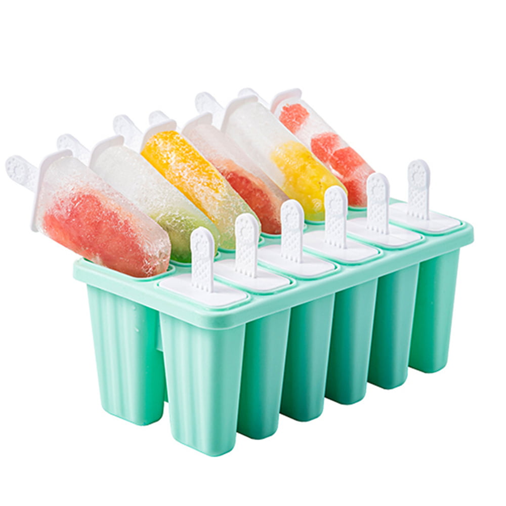 US STOCK 1Pcs/12 Cell New Silicone Ice Pop Popsicle Mold Maker DIY Juice Bar Red 