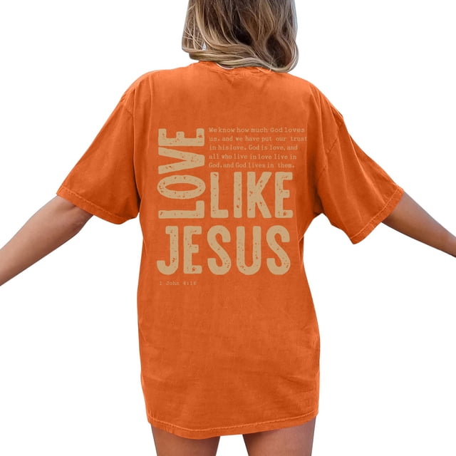 adviicd Chemises pour Femmes T-Shirts d'Été à Manches Courtes Col Rond Décontracté Unis Orange,m
