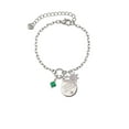 thumbnail image 2 of Delight Jewelry May - Green Crystal Bicone Silvertone Discover Dream Explore Zoey Charm Bracelet, 6.5+2" Extender, 2 of 4