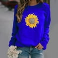 thumbnail image 2 of Ichuanyi Womens Fall Tops, Womens Casual Hoodies Jumper Tops Ladies Sunflower Print Sweatshirt Blouse Tee, 2 of 4