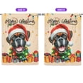 thumbnail image 2 of Merry Christmas Santa Boxer Scarf Twinkling Lights Xmas Holiday House Flag 28x40in Double Sided Boxers Dog Lover Gifts Idea Outdoor Decor - 00022, 2 of 5