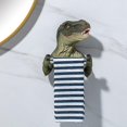 thumbnail image 2 of Dinosaur Toilet Paper Stand Tissue Holder Wall-Mounted Towel Rack for Bathroom Kitchen Stand Storage, 2 of 5