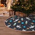 thumbnail image 5 of Rateoe Space Pattern Christmas Tree Skirt with Ties , Christmas Tree Decorations, Farmhouse Christmas Decor Xmas Holiday Decorations-36", 5 of 6