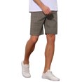 thumbnail image 5 of INSPIRE CHIC Classic Plaid Shorts for Men's Flat Front Business Checked Chino Shorts 32 Light Brown, 5 of 6