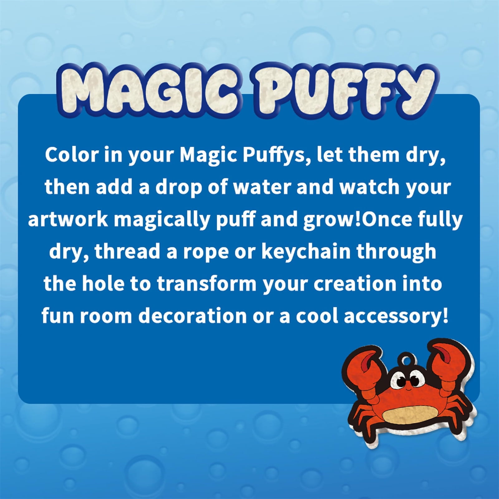 Anmrize Magic Foam Texture Painting Kit - 3D Art Craft Aqua Puffs Paint Kit, 15 Mess-Free Paint by Number Craft for DIY-Style B