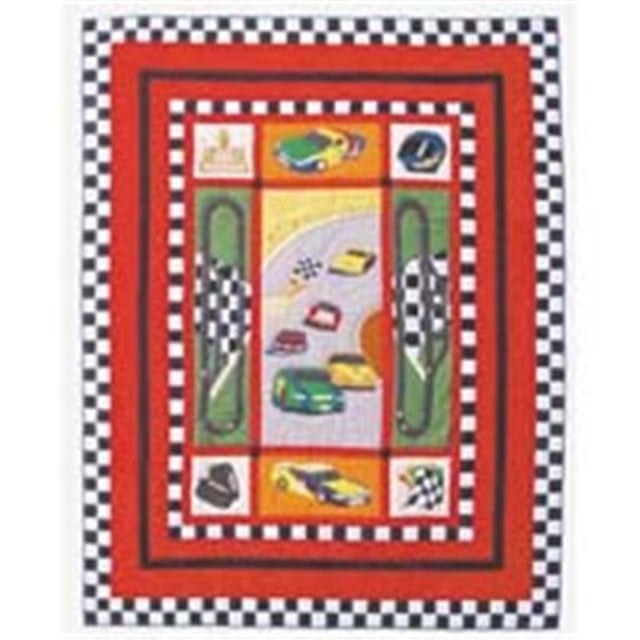 Patch Magic QQRCCR Racecar- Courtepointe Reine 85 x 95 Po.