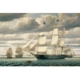 thumbnail image 1 of 24x36 gallery poster, Clipper ship Southern Cross leaving Boston Harbor, 1851, by Fitz Hugh Lane, 1 of 1