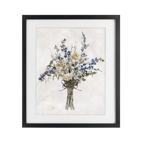 Stupell Industries Subdued Flower Bushel Black Framed Print Under Glass, design by Carol Robinson