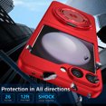 thumbnail image 6 of Dteck for Samsung Galaxy Z Flip 3 Case with 360° Rotatable Magnetic Ring Stand, Compatible with Mag-safe, Slim Thin Matte PC Shockproof Protective Phone Case for Women Men,Red, 6 of 11