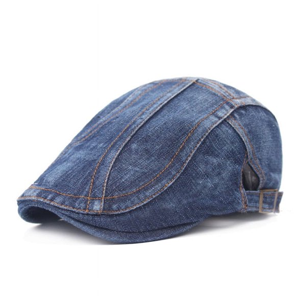 Casquette Béret Hommes Réglable Plat Vintage Lvy Chapeau