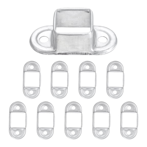 10 Pack Square Post Flange Base, Fits 1" x 1" Square Tube Galvanized Steel Wall Mount Rail End Bracket Square Base Connector for Deck Fence Mounting