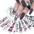 thumbnail image 1 of Calcomanías adhesivas para decoración de uñas de Halloween, 25 calcomanías autoadhesivas 3d para decoración de uñas Diy con Sku de ojo de araña fantasma Feliz Sencillez, 1 of 5