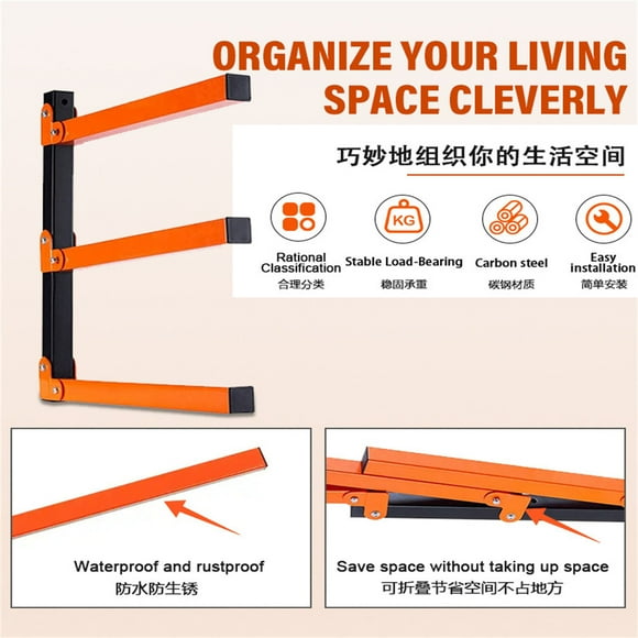 onlyliua for Home Multi Functional Garage Shelf Wall Mounted Storage Rack