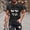 Black, variant on Men's Grinning Monster Face Crew Neck Short Sleeve T‑Shirt, Moisture‑Wicking Summer Party Tops Purple XL