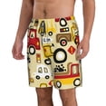 thumbnail image 2 of Kll Vehicles Men'S Casual Summer Beach Shorts Hawaiian Shorts With Pockets-Large, 2 of 9