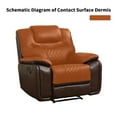 thumbnail image 5 of Bonzy Home Genuine Leather Manual Recliner Chair — Oversized Ergonomic Single Recliner with Soft Armrests & Flexible Footrest for Living Room, 5 of 7