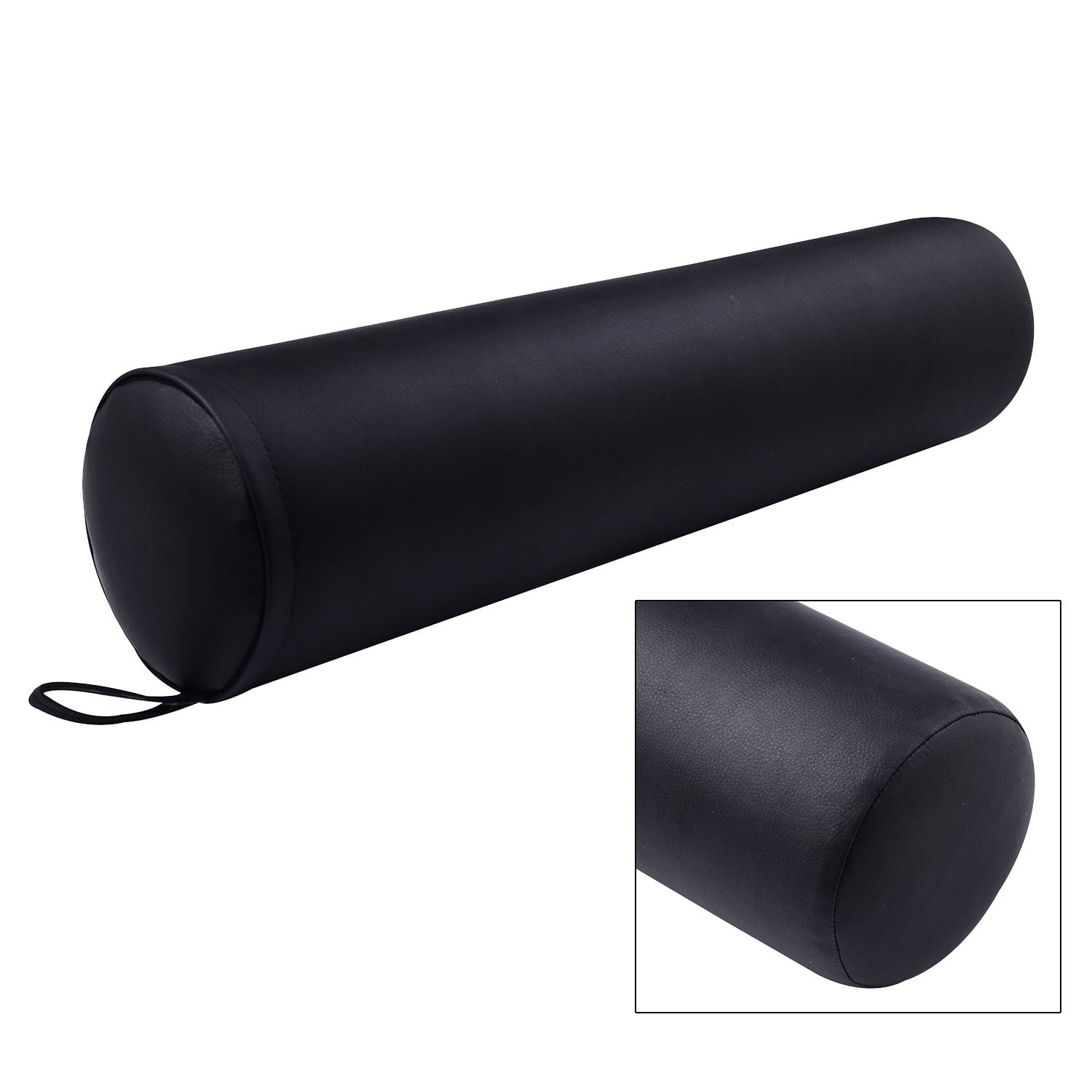 Anself Black 25 X 6 Full Round Massage Bolster Pillow Walmart Com