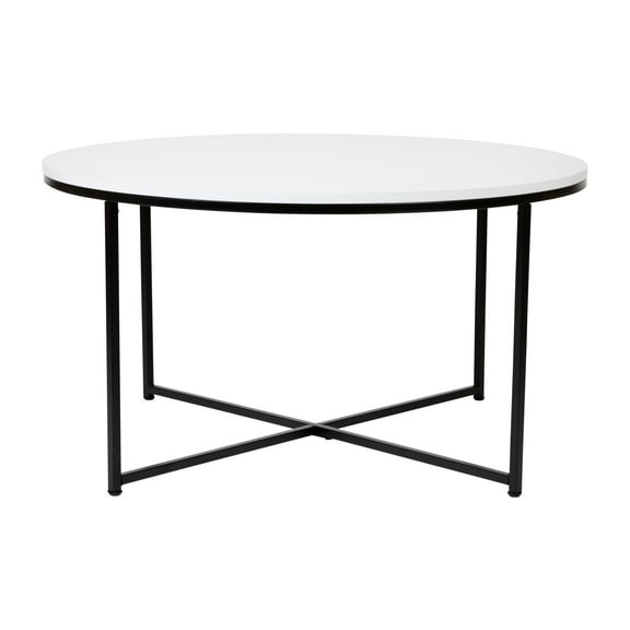 Flash Furniture Hampstead Contemporary Coffee Table, White/Matte Black