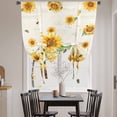 thumbnail image 4 of Tie Up Curtains for Windows Bee Sunflower Valance Adjustable Balloon Curtain Farmhouse Floral Linen Tie Up Shades for Kitchen Living Room Bedroom Privacy Curtain Drape 34x45 Inch, 4 of 9