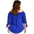 thumbnail image 3 of Blusa escote campesino Roman Fashion /Tallas Extras, 1608 (Azul rey) azul 36 Roman Fashion BL-GR-1608-REY, 3 of 6