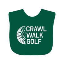 Inktastic Crawl Walk Golf Boys or Girls Baby Bib