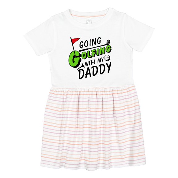 Inktastic Going Golfing with My Daddy- Kids Golf Girls Toddler Dress